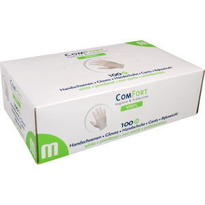 VINYL HANDSCHOENEN CLEAR - M x 100 ST (1 PAK)