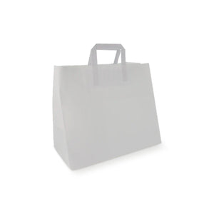 PAPIER DRAAGTASSEN WIT 32x17x27CM x 250 ST