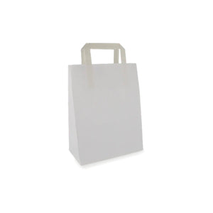 PAPIER DRAAGTASSEN WIT 22x10x28CM x 250 ST