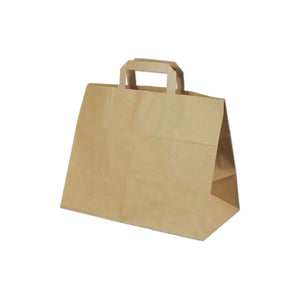 PAPIER DRAAGTASSEN BRUIN LARGE 32x17x27CM x 250 ST