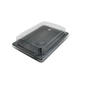 SUSHITRAY MET DEKSEL DRY-05 ZWART 185x130x20MM x 400 ST