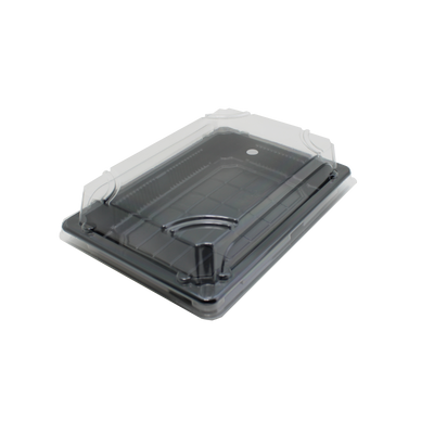 SUSHITRAY MET DEKSEL DRY-05 ZWART 185x130x20MM x 400 ST