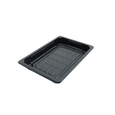 SUSHITRAY MET DEKSEL DRY-05 ZWART 185x130x20MM x 400 ST