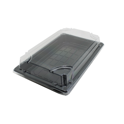 SUSHITRAY MET DEKSEL DRY-07 ZWART 220x135x23MM x 400 ST