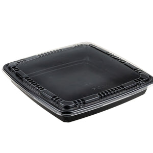 SUSHI MENUSCHAAL + DEKSEL (OK-24) ZWART 32x32CM x 100 ST