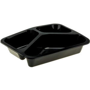 PP MENUSCHAAL-3VAKS ZWART 225x175x33MM x 200 ST