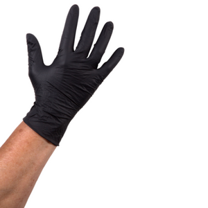 COMFORT NITRIL HANDSCHOENEN ZWART x 100 ST - (ONGEPOEDERD) S/M/L/XL